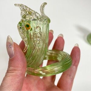 Set of 4 Venetian Dolphin Bud Vases